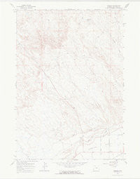Emblem Wyoming Historical topographic map, 1:24000 scale, 7.5 X 7.5 Minute, Year 1967