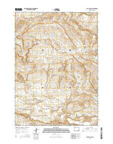 Flat Top Hill Wyoming Current topographic map, 1:24000 scale, 7.5 X 7.5 Minute, Year 2015