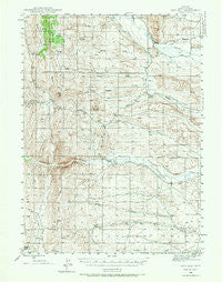 Fort Hill Wyoming Historical topographic map, 1:62500 scale, 15 X 15 Minute, Year 1945