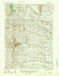 Fort Hill Wyoming Historical topographic map, 1:62500 scale, 15 X 15 Minute, Year 1947