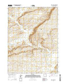 Fort La Clede Wyoming Current topographic map, 1:24000 scale, 7.5 X 7.5 Minute, Year 2015