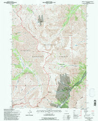 Francs Peak Wyoming Historical topographic map, 1:24000 scale, 7.5 X 7.5 Minute, Year 1991