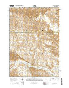 Gillies Draw Wyoming Current topographic map, 1:24000 scale, 7.5 X 7.5 Minute, Year 2015