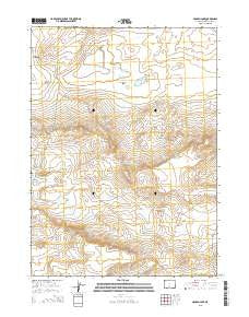 Hansen Lake Wyoming Current topographic map, 1:24000 scale, 7.5 X 7.5 Minute, Year 2015