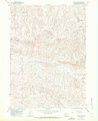 Henry Draw Wyoming Historical topographic map, 1:24000 scale, 7.5 X 7.5 Minute, Year 1966