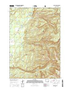 Hominy Peak Wyoming Current topographic map, 1:24000 scale, 7.5 X 7.5 Minute, Year 2015