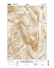 Indian Pass Wyoming Current topographic map, 1:24000 scale, 7.5 X 7.5 Minute, Year 2015