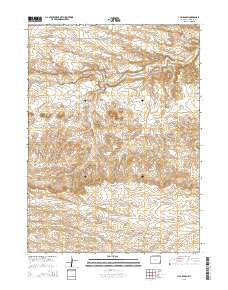 J H D Ranch Wyoming Current topographic map, 1:24000 scale, 7.5 X 7.5 Minute, Year 2015