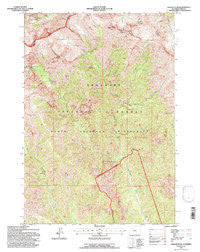 Jaggar Peak Wyoming Historical topographic map, 1:24000 scale, 7.5 X 7.5 Minute, Year 1991