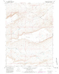 Jawbone Ranch Wyoming Historical topographic map, 1:24000 scale, 7.5 X 7.5 Minute, Year 1966