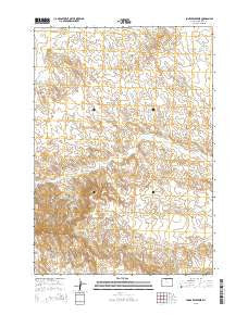 Jones Reservoir Wyoming Current topographic map, 1:24000 scale, 7.5 X 7.5 Minute, Year 2015
