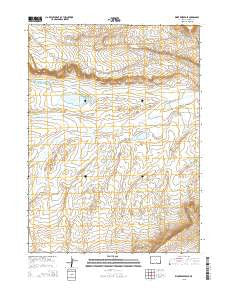 Kindt Reservoir Wyoming Current topographic map, 1:24000 scale, 7.5 X 7.5 Minute, Year 2015