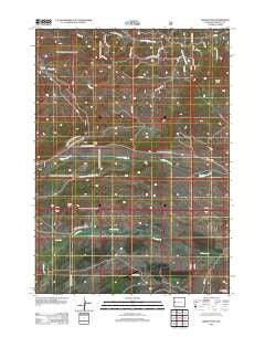 Kismet Peak Wyoming Historical topographic map, 1:24000 scale, 7.5 X 7.5 Minute, Year 2012