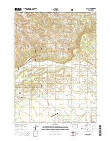 Kismet Peak Wyoming Current topographic map, 1:24000 scale, 7.5 X 7.5 Minute, Year 2015