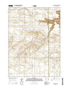 Klutz Canyon Wyoming Current topographic map, 1:24000 scale, 7.5 X 7.5 Minute, Year 2015