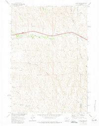 Laskie Draw Wyoming Historical topographic map, 1:24000 scale, 7.5 X 7.5 Minute, Year 1972