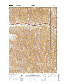 Laskie Draw Wyoming Current topographic map, 1:24000 scale, 7.5 X 7.5 Minute, Year 2015