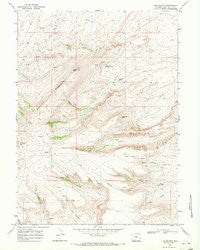 Lion Bluffs Wyoming Historical topographic map, 1:24000 scale, 7.5 X 7.5 Minute, Year 1968