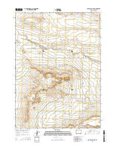 Lost Wells Butte Wyoming Current topographic map, 1:24000 scale, 7.5 X 7.5 Minute, Year 2015