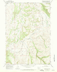 Mahogany Butte Wyoming Historical topographic map, 1:24000 scale, 7.5 X 7.5 Minute, Year 1967