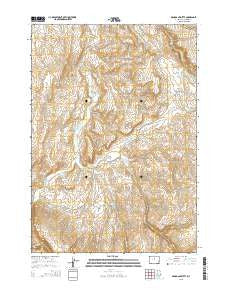 Mahogany Butte Wyoming Current topographic map, 1:24000 scale, 7.5 X 7.5 Minute, Year 2015