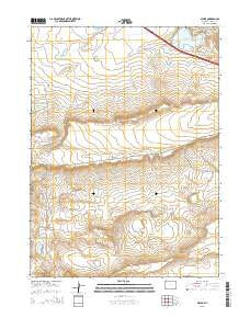 Miller Wyoming Current topographic map, 1:24000 scale, 7.5 X 7.5 Minute, Year 2015