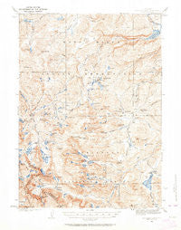 Moccasin Lake Wyoming Historical topographic map, 1:62500 scale, 15 X 15 Minute, Year 1937