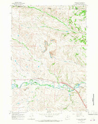 Monarch Wyoming Historical topographic map, 1:24000 scale, 7.5 X 7.5 Minute, Year 1964