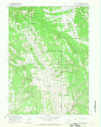Mount Thompson Wyoming Historical topographic map, 1:24000 scale, 7.5 X 7.5 Minute, Year 1967