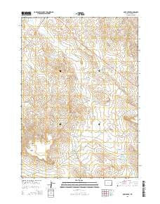 Mule Creek Wyoming Current topographic map, 1:24000 scale, 7.5 X 7.5 Minute, Year 2015