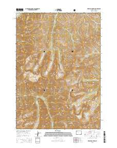 Needle Mountain Wyoming Current topographic map, 1:24000 scale, 7.5 X 7.5 Minute, Year 2015