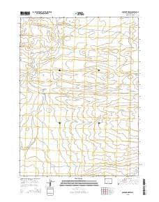 Osborne Draw Wyoming Current topographic map, 1:24000 scale, 7.5 X 7.5 Minute, Year 2015