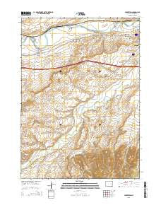 Parkerton Wyoming Current topographic map, 1:24000 scale, 7.5 X 7.5 Minute, Year 2015