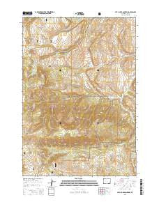 Pat O' Hara Mountain Wyoming Current topographic map, 1:24000 scale, 7.5 X 7.5 Minute, Year 2015
