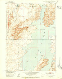 Pathfinder Reservoir NW Wyoming Historical topographic map, 1:24000 scale, 7.5 X 7.5 Minute, Year 1951