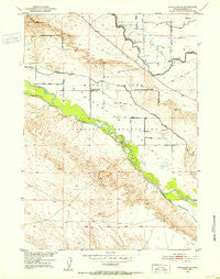 Pavillion SE Wyoming Historical topographic map, 1:24000 scale, 7.5 X 7.5 Minute, Year 1951