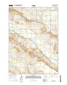 Pavillion SE Wyoming Current topographic map, 1:24000 scale, 7.5 X 7.5 Minute, Year 2015