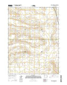 Petsch Reservoir Wyoming Current topographic map, 1:24000 scale, 7.5 X 7.5 Minute, Year 2015
