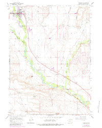 Pinedale Wyoming Historical topographic map, 1:24000 scale, 7.5 X 7.5 Minute, Year 1964