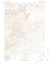 Poe Mountain Wyoming Historical topographic map, 1:24000 scale, 7.5 X 7.5 Minute, Year 1955