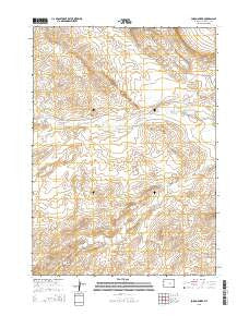 Poison Spider Wyoming Current topographic map, 1:24000 scale, 7.5 X 7.5 Minute, Year 2015