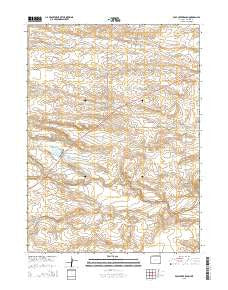 Pole Creek Ranch Wyoming Current topographic map, 1:24000 scale, 7.5 X 7.5 Minute, Year 2015