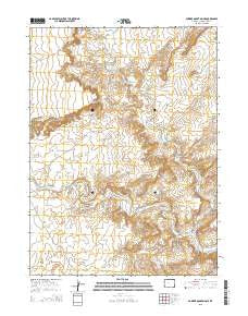Powder Mountain NE Wyoming Current topographic map, 1:24000 scale, 7.5 X 7.5 Minute, Year 2015