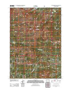 Powder River Pass Wyoming Historical topographic map, 1:24000 scale, 7.5 X 7.5 Minute, Year 2012