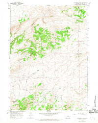 Protsmans Knob Wyoming Historical topographic map, 1:24000 scale, 7.5 X 7.5 Minute, Year 1964