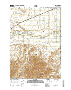 Ralston Wyoming Current topographic map, 1:24000 scale, 7.5 X 7.5 Minute, Year 2015