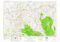 Rawlins Wyoming Historical topographic map, 1:250000 scale, 1 X 2 Degree, Year 1962