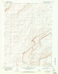 Sand Butte Rim NW Wyoming Historical topographic map, 1:24000 scale, 7.5 X 7.5 Minute, Year 1968