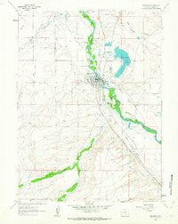 Saratoga Wyoming Historical topographic map, 1:24000 scale, 7.5 X 7.5 Minute, Year 1961
