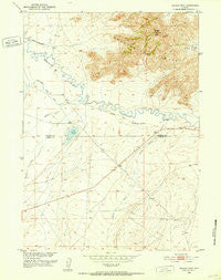 Savage Peak Wyoming Historical topographic map, 1:24000 scale, 7.5 X 7.5 Minute, Year 1951